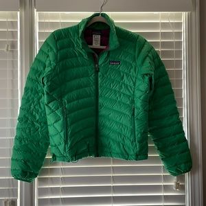 Patagonia Women's Down Jacket S Small Green Goose Puffer